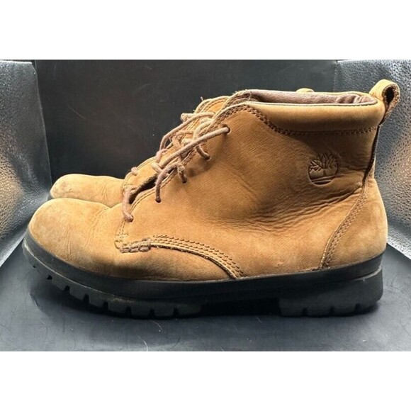 Timberland Boots Women 11 Leather Waterproof Brown Upper Black Sole Hiking - Picture 1 of 16